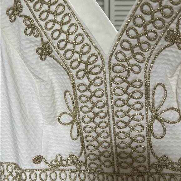 Lilly Pulitzer White and Gold Dress 🌟 - Picture 4 of 4